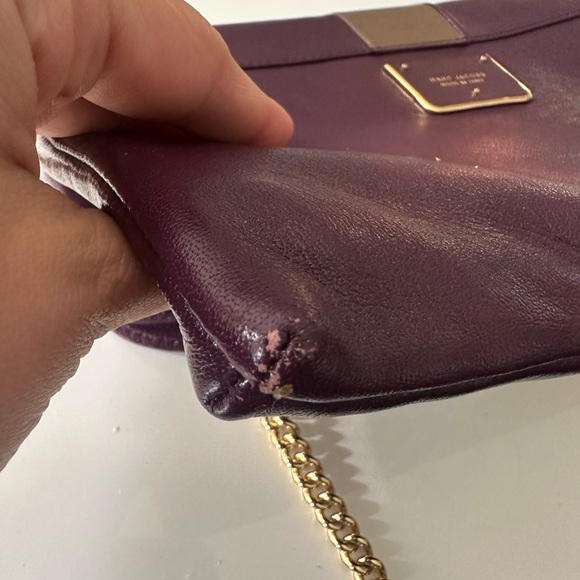 Authentic Marc Jacobs purple and gray handbag with gold hardware - Picture 8 of 15